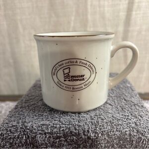 Vintage Mister Donut Speckled Coffee Mug Boston, Mass, 3” Height